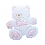Iron-on Embroidery Sticker - Pink Bear